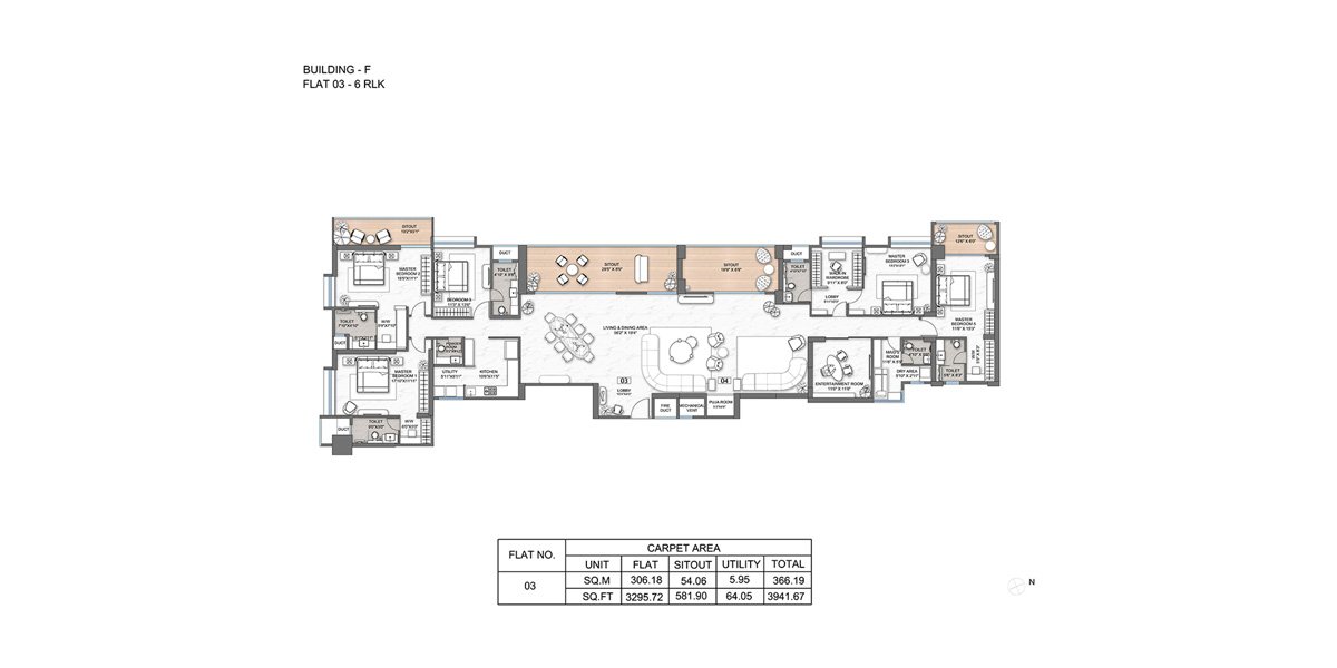 Building - F (Flat 03 - 4 RLK)