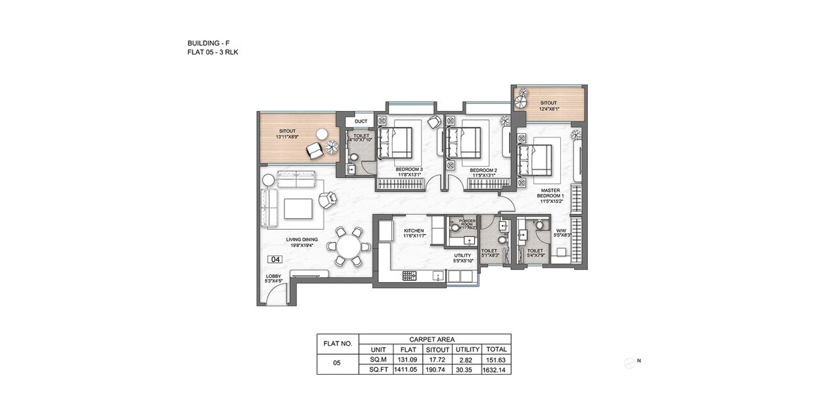 Building - F (Flat 06 - 6 RLK)
